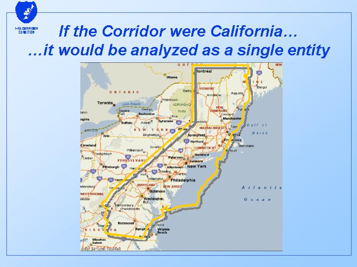 The region map of I-95 Corridor Coalition.