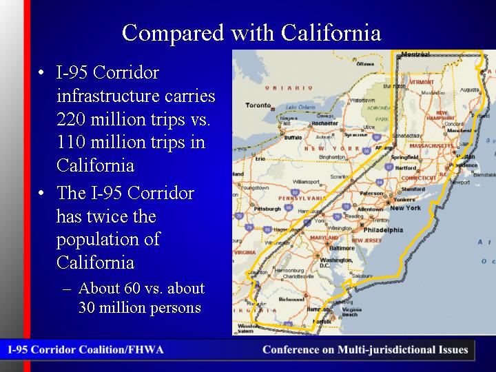 The I-95 corridor coalition map