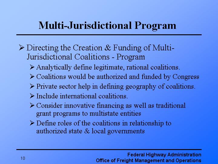 Multi-Jurisdictional Program