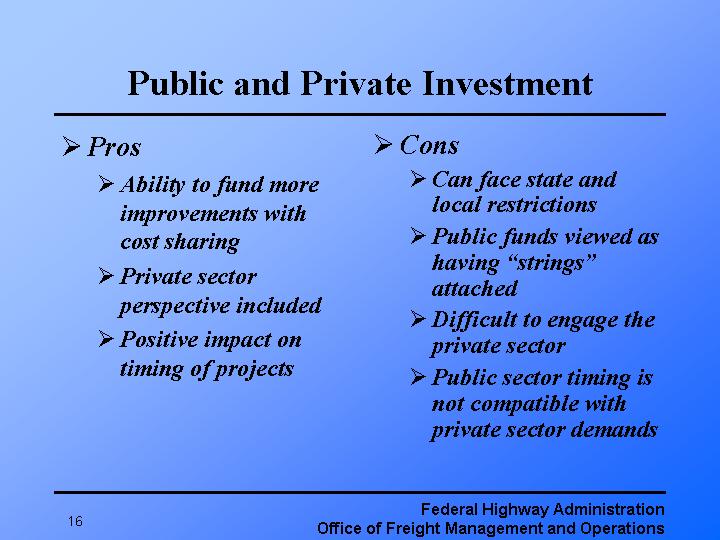Public and Private Investment