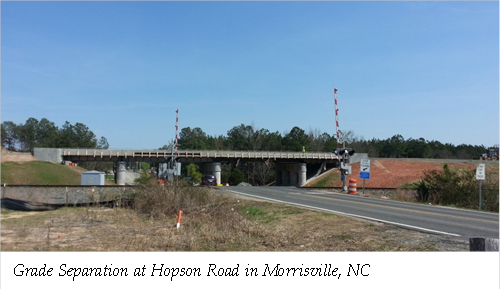 Grade Separation at Hopson Road, Morrisville NC