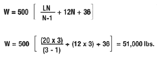 an example of the bridge law formula calculating a legal weight