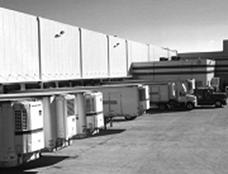 Picture of trucks and loading facility.