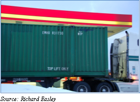 Photo of side of container taken by CCR camera. Source: Richard Easley.