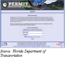 Log on screen shot of CVIEW software. Source: Florida Department of Transportation.