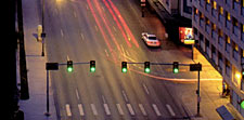 Vehicle Traveling through a Green Traffic Light