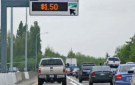 Figure 11: Photo: Highway showing dynamic signage for toll fees.