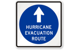Figure 22: Photo: Standard signage for Hurricane Evacuation Route.