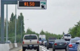 Figure 28: Photo: Highway showing dynamic signage for toll fees.