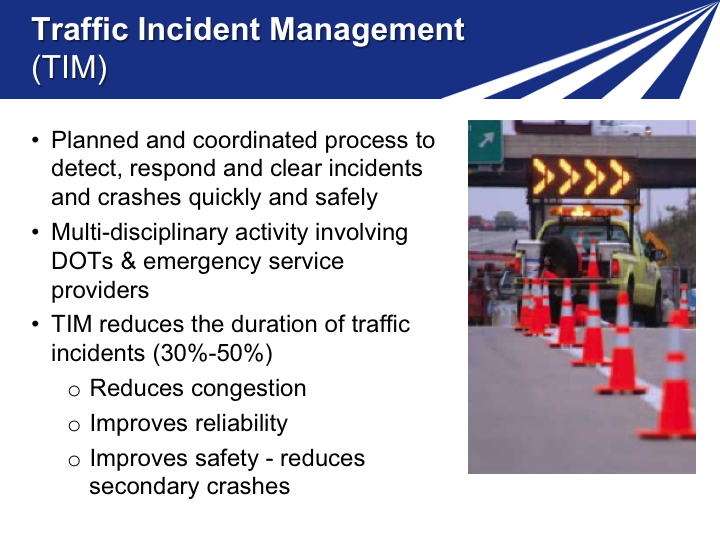 Slide 14. Traffic Incident Management (TIM)
