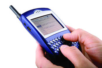 Photograph of handheld personal digital assistant (PDA)