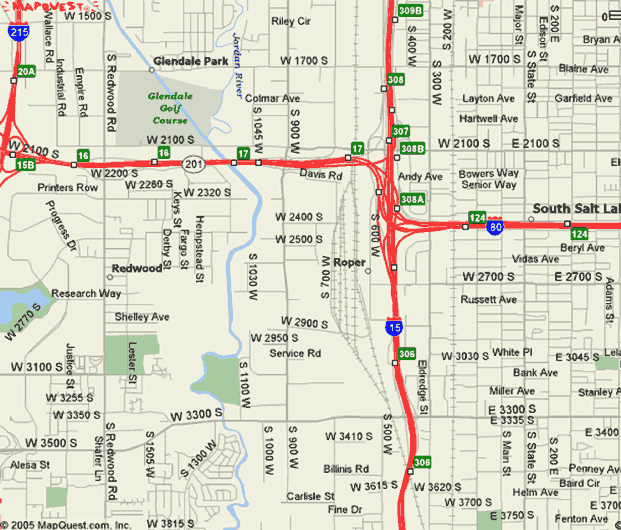 Map is a screenshot from Mapquest. com.  The map shows the junction where Route 15 and Route 80 intersect. Route 15 runs North and South while Route 80 runs east to west.