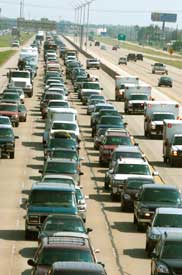 Photo of congested traffic on a major highway