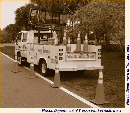 Florida Department of Transportation radio truck