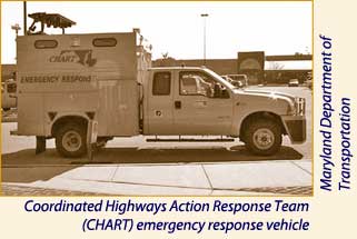 Maryland Coordinated Highways Action Response Team (CHART) emergency response vehicle