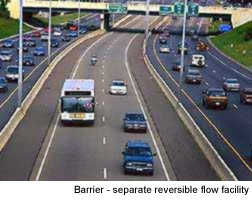 Photo. Barrier – separate reversible flow facility.