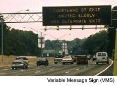 Photo. Variable Message Sign (VMS).