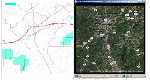 graphic - SVG tool display of Google Map window feature.