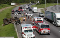 Image of a traffic incident.
