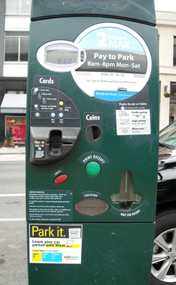 Photo of a 2-hour parking meter.