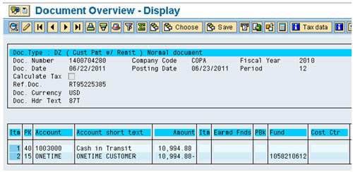 Screenshot of screen 2 of the Pennsylvania Cost Recovery Tracking System, showing a document overview of the incident tracking.