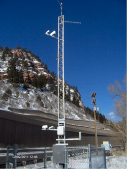 Figure CO-3 is a photo of a weather sensor in Snowmass Canyon.