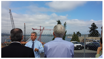 Craig Stone, WSDOT, giving tour of projects in seattle area.