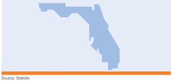 Map of Florida. Source: Battelle
