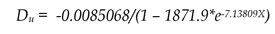 Figure 50 is an equation showing the unadjusted incident delay on three-lane freeways is equal to minus 0.0085068 divided by the term 1 minus 1871.9 times the base of the natural logarithm raised to an exponent defined as 7.13809 times the volume divided by the capacity.