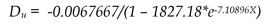 Figure 51 is an equation showing the unadjusted incident delay on four-lane freeways is equal to minus 0.0067667 divided by the term 1 minus 1827.18 times the base of the natural logarithm raised to an exponent defined as 7.10896 times the volume divided by the capacity.