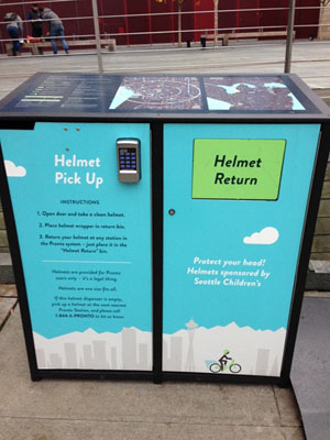 Helmet Kiosk for the Pronto Cycle Share System in Seattle