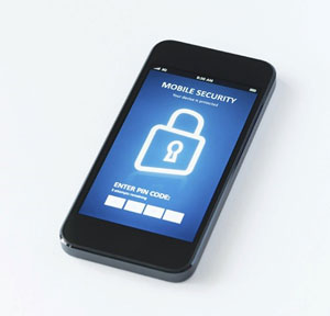 smartphone displaying mobile security screen