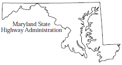 Outline of the State of Maryland, where the Maryland State Highway Administration is located.