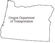 Outline of the State of Oregon, home of the Oregon Department of Transportation.