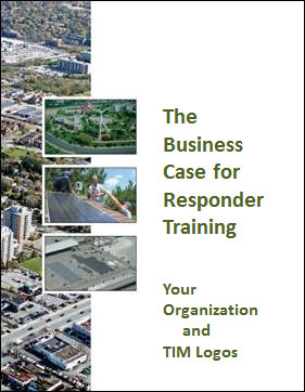 Image of the cover of the Business Case for Responder Training manual.