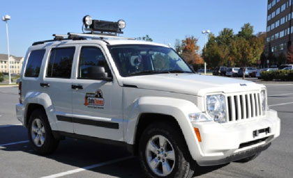 This photo shows a vehicle that is used as part of the Maryland Safezones automated speed enforcement program.