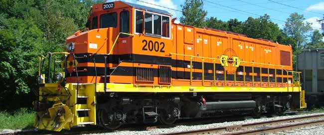 photo of a train locomotive re-powered by DERG Program funs