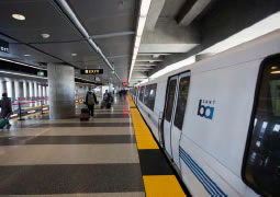 Image of a subway stop in the bay area.