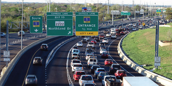 Figure 18. Photo of a highway with bumper-to-bumper traffic.