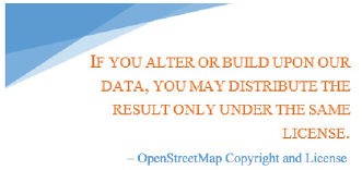 OpenStreetMap copyright and license states: If you alter or build upon our data, you may distribute the result only under the same license.