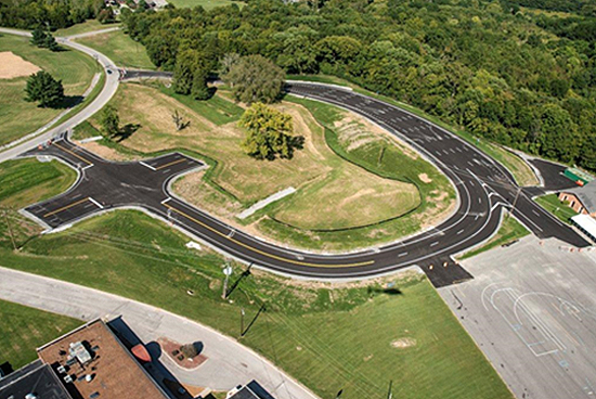 Aerial view of Tennessee Department of Transportation's Traffic Incident Management training facility
