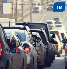 Photograph of congested city road identifying with the Traffic Management CMF. (Credit: Kichigini/Shutterstock)