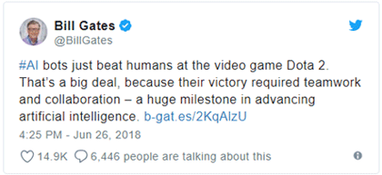 Figure 8 is a screen shot of a tweet from Bill Gates about artificial intelligence.