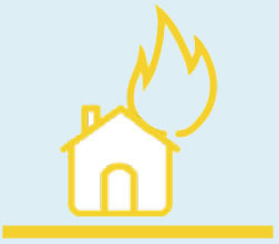 House fire logo