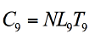 The labor cost of documenting the detection configurations (C subscript 9) is equal to the product of N, (L subscript 9), and (T subscript 9).