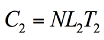 The labor cost of upgrading controller firmware (C subscript 2) is equal to the product of N, (L subscript 2), and (T subscript 2).