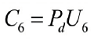 The cost of detection system development (C subscript 6) is equal to the product of (P subscript c) and (U subscript 6).