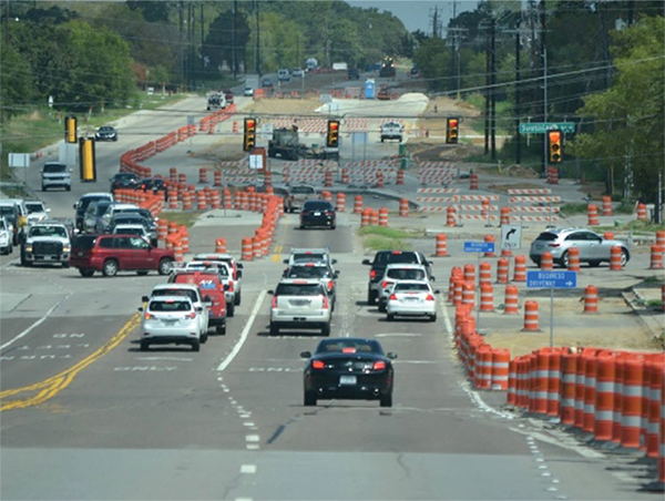 Figure 1. Photo of large, complex construction zone.