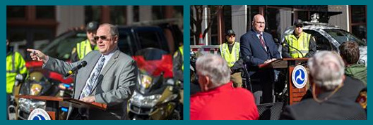 Figure 28 is a series of photos showing Martin Knopp and Robert Bemis at the National Traffic Incident Response Awareness Week Commemoration.