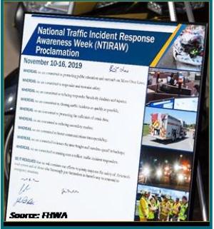 Figure 30 is a photo of the National Traffic Incident Response Awareness Week Proclamation.